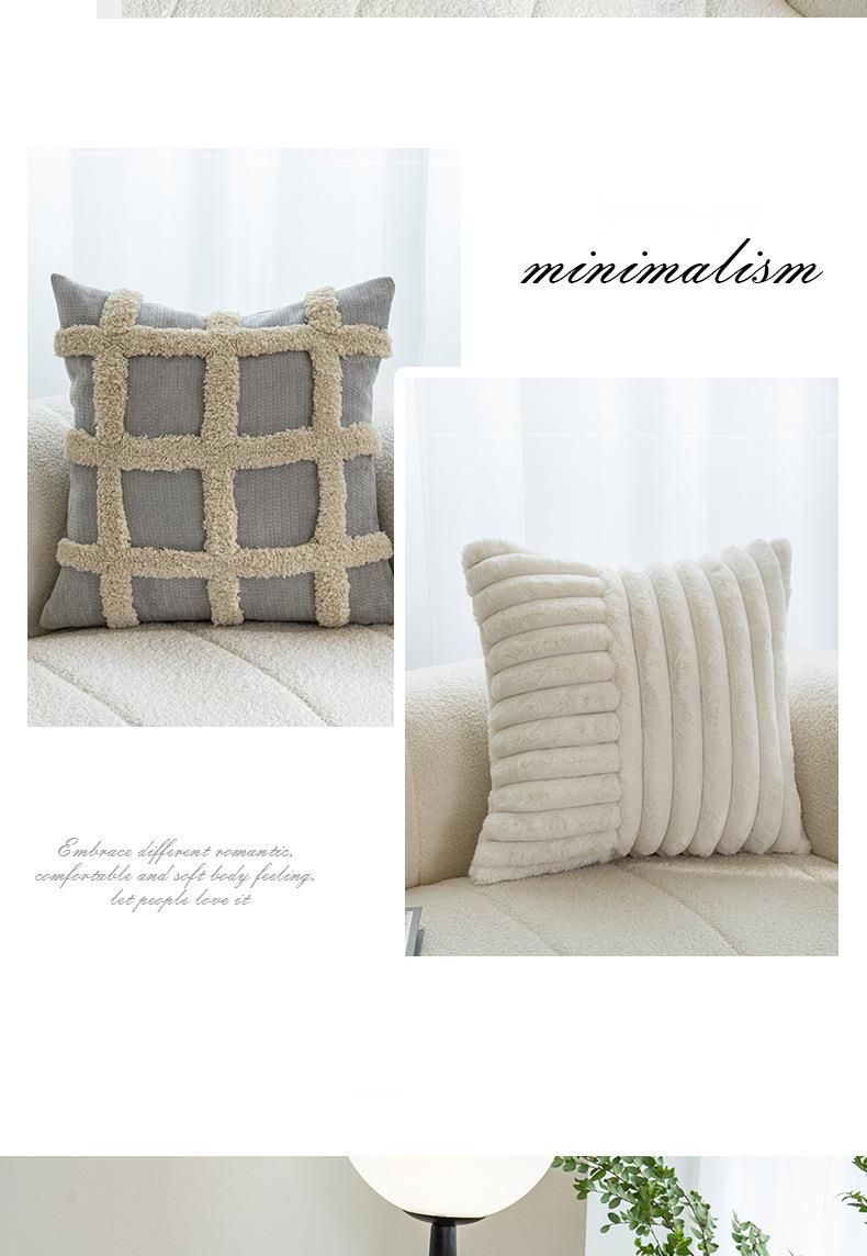 2025 Silent Wind Cream Color Series Tridimensional Cluster Modern Simple Light Luxury Pillow Cover Famous Host Sofa_voghion.com