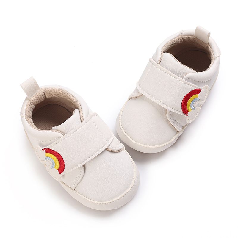 Mãe e crianças nova primavera e outono 0-1 ano de idade bebê meninos e meninas sapatos casuais sola de borracha de velcro antiderrapante sapatos da criança_voghion.com