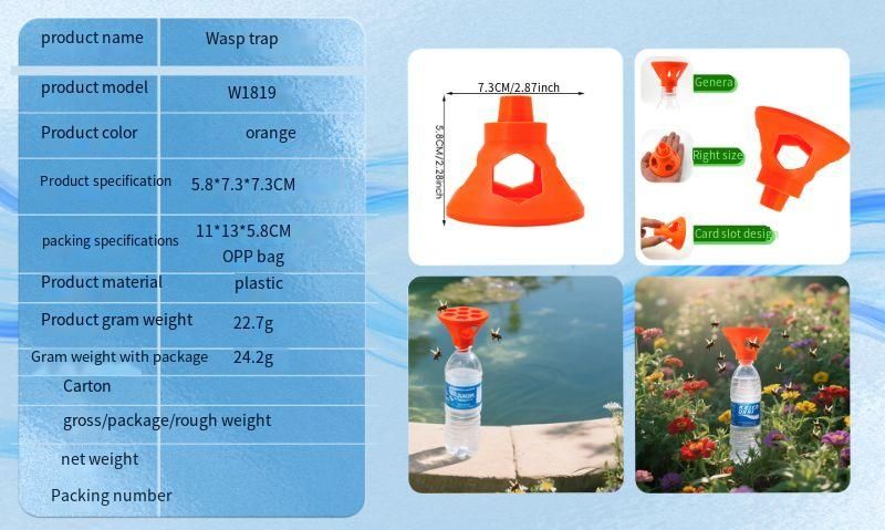Neues Modell zur Reduzierung von Gartenproblemen, Wespenfalle, multifunktionaler Flaschenmundfilter_voghion.com