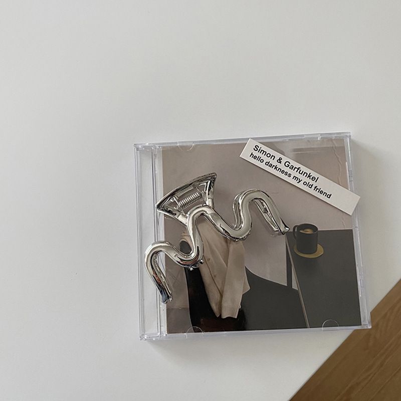 Design di nicchia coreano Senso Onda Metallo Grab Clip Quotidiano Tutto-partita Testa Posteriore Disco Forcina Capelli Afferrare Forcina Copricapo_voghion.com
