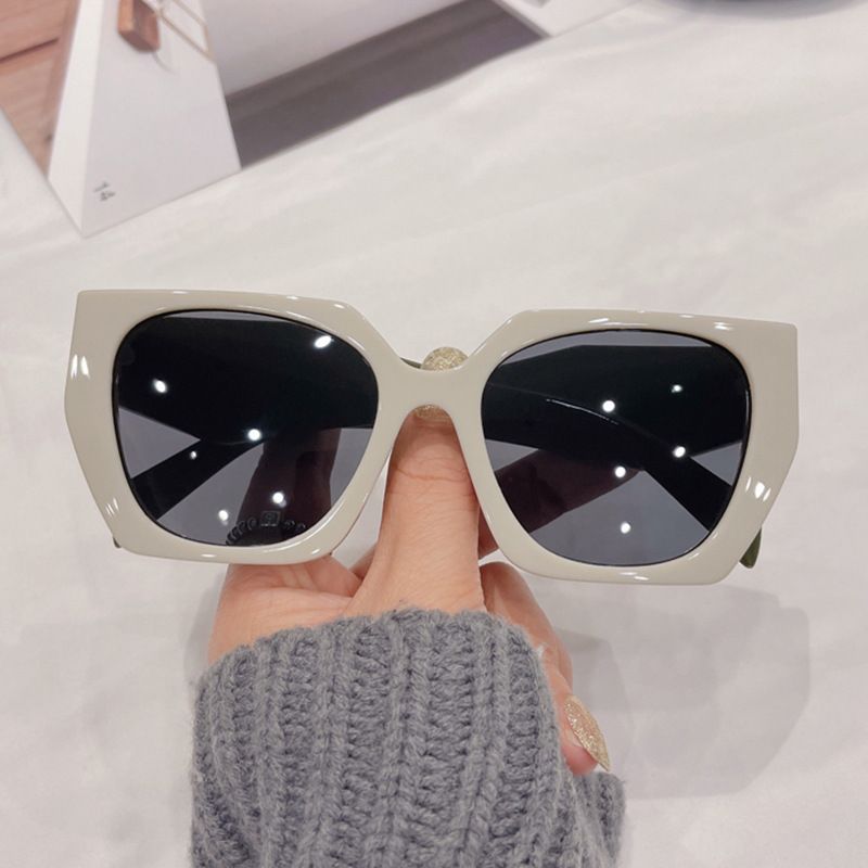 Polygonal sunglasses personality irregular diamond legs trendy glasses fashionable large frame contrast color hip hop sunglasses_voghion.com