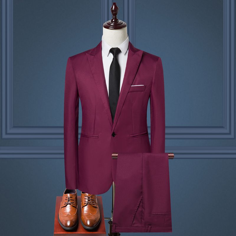 Completo da uomo CT, casual, slim fit, professionale, formale, con un bottone, pantaloni, gilet e camicia_voghion.com