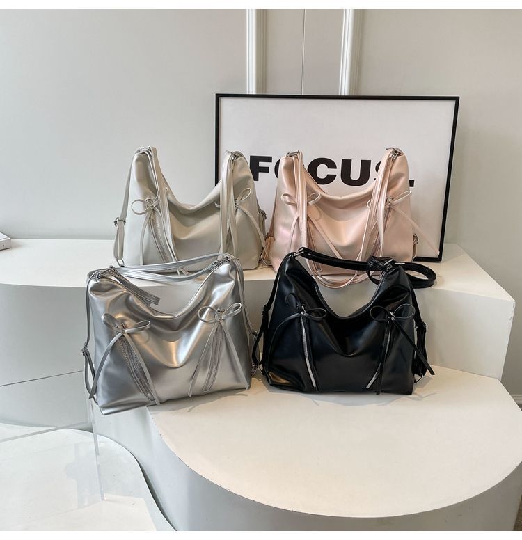 summer New Korean Bow Handbag Fashion Casual Large Capacity Shoulder Backpack Versatile Daily_voghion.com