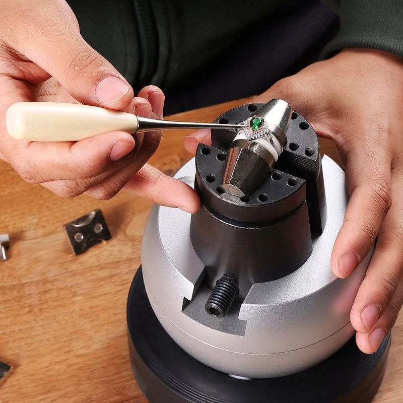 Engraving Ball Jewelry Block Attachment Vise Engraving Tool Setting 5 Engraving Vise Block Tools Standard PCS 360°Rotation 34_voghion.com