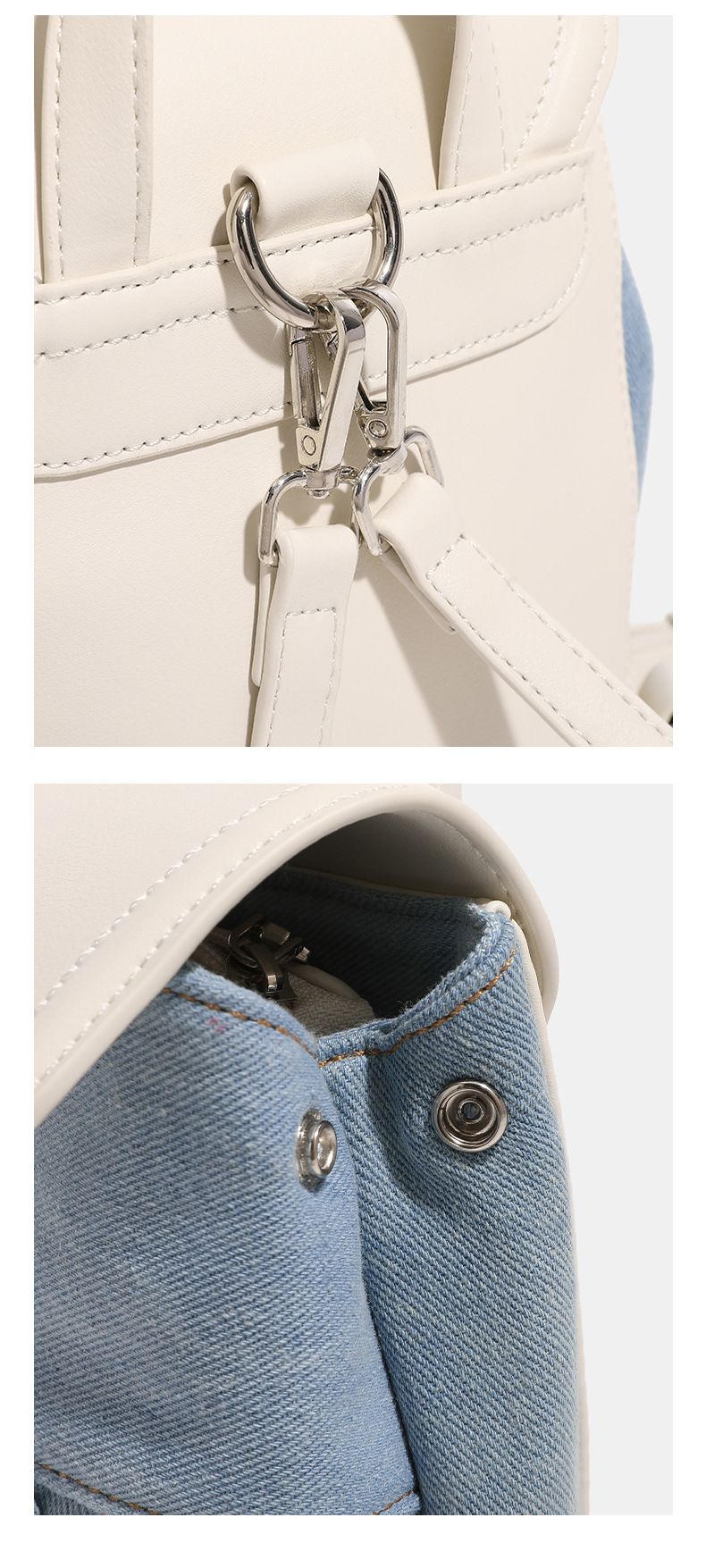 2025 Frühjahr und Sommer neue süße Denim bunte Liner Student kleine Schultasche_voghion.com