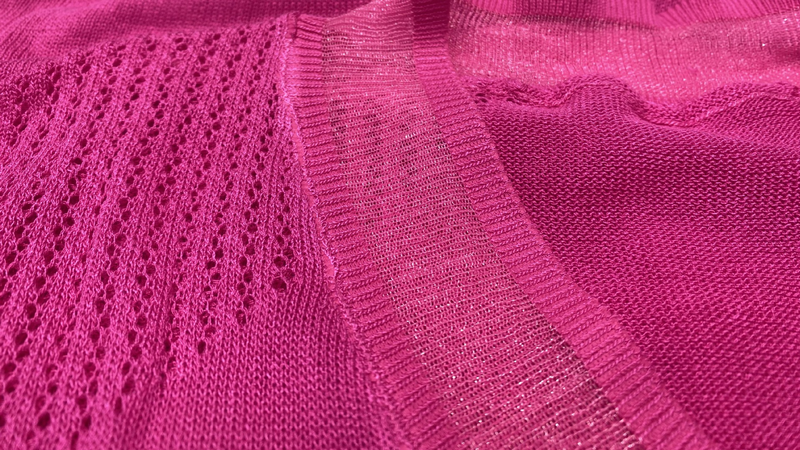 Ropa de mujer, prendas de punto para mujeres gordas mm, camiseta adelgazante de manga corta con escote en V y diamantes calientes_voghion.com