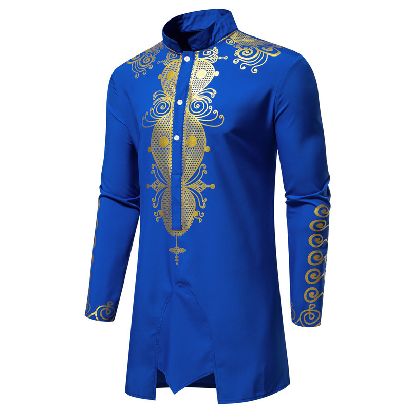 2024 nowych mężczyzna w stylu etnicznym muzułmańska szata walcowane na gorąco spodnie z długimi rękawami zestaw na co dzień_voghion.com