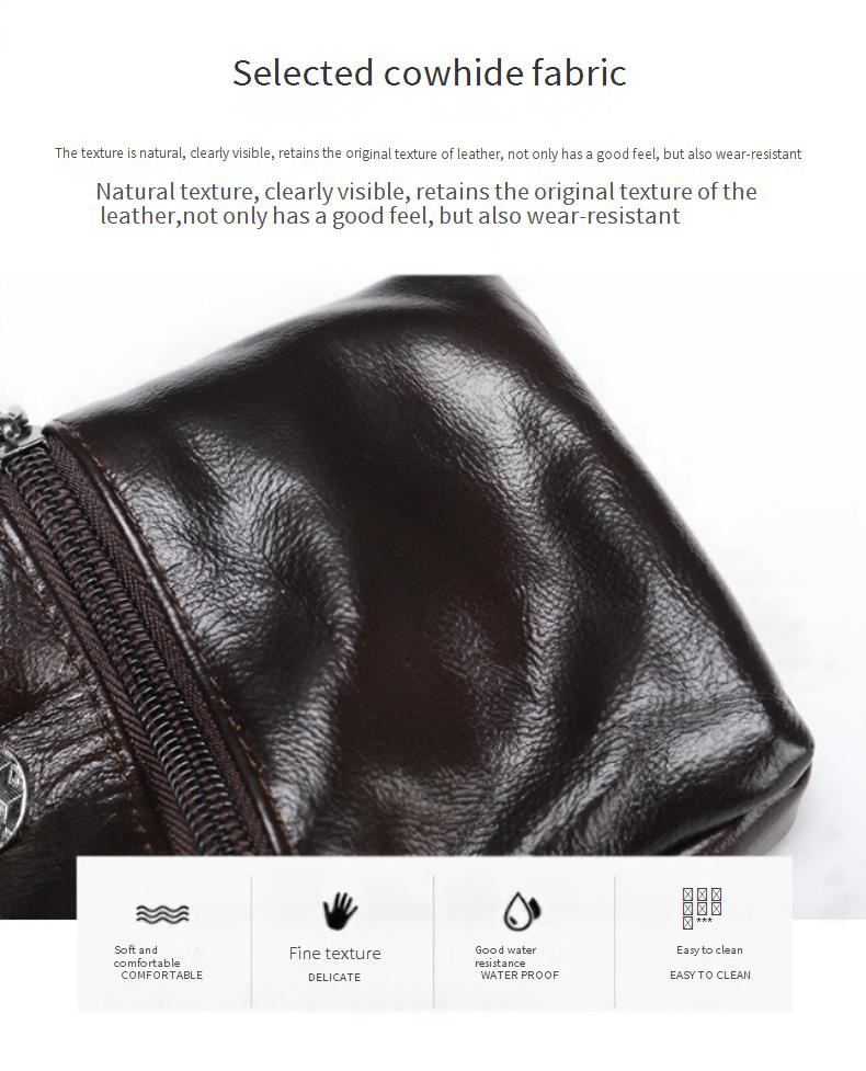 Marant Retro Classic mobiele telefoon heuptas, echt leer, heren outdoor vrijetijdstas, waterdichte heuptas met rits_voghion.com