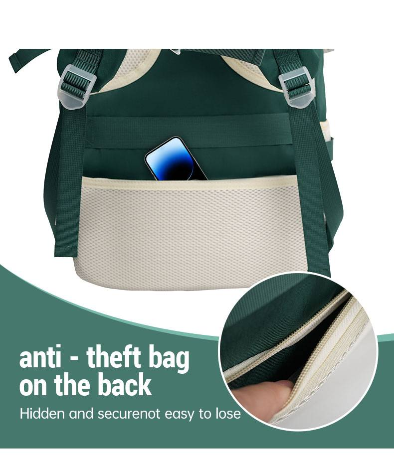 Fashion Color Blocked Backpack For Men And Women, Daily Commuting Student Backpack_voghion.com