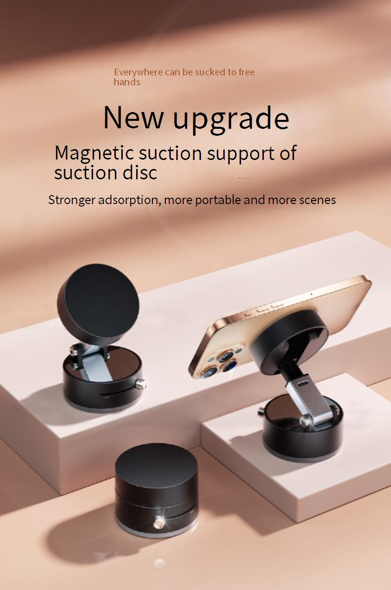 Magnetischer Telefonhalter, 360° drehbare und faltbare Autotelefonhalterung, starker Telefonständer mit Vakuumsauger für Auto/Schreibtisch/Zuhause, universelle Kompatibilität_voghion.com