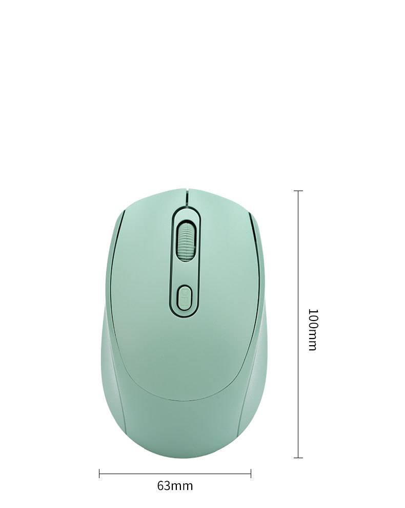 Ratón inalámbrico silencioso de modo dual, recargable, con 4 botones, Bluetooth y óptico ergonómico de 2,4 G, 1600 DPI ajustable, opciones multicolor_voghion.com
