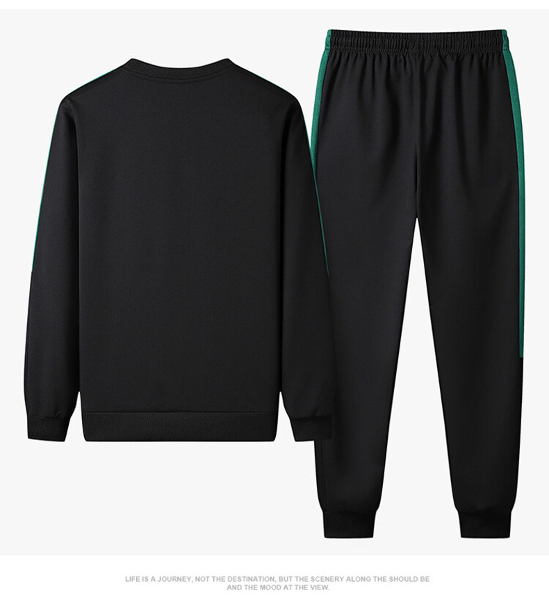 2025 New Spring And Autumn Men's Casual Set, Round-neck Long-sleeved Sweatshirt, Men's Sports Two-piece Set_voghion.com