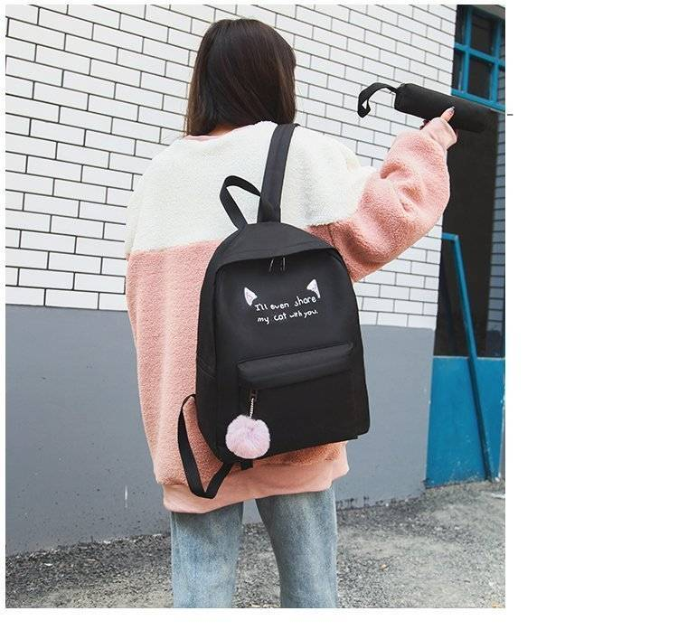 Elegante set di zaini Oxford per ragazze - Grazioso zaino scolastico con stampa animalier, grande capacità, resistente all'acqua e leggero (set da 4 pezzi)_voghion.com