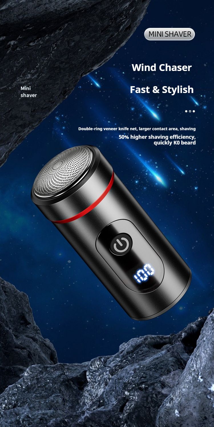 Professioneller Rotationsrasierer – 6D-Schwebeköpfe, USB-C-Schnellladung, 60 Minuten Laufzeit, IPX7-wasserdicht, abnehmbare, waschbare Klingen_voghion.com