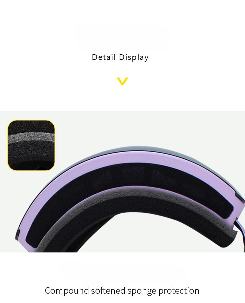 ids' Ski Goggles – Double-Layer Anti-Fog Snow Goggles With OTG Fit For Glasses (Aurora Gradient & Fun Letters)_voghion.com