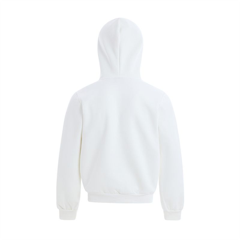 Felpa con cappuccio con stampa vintage – Pullover streetwear oversize con grafica retrò (S-XL, bianco/nero/grigio mélange)_voghion.com