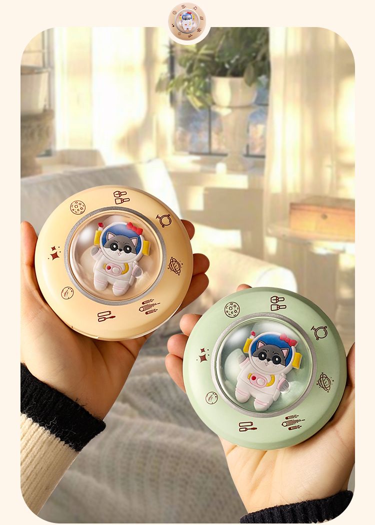 Scaldamani ricaricabile tramite USB con specchio a LED - Cuscinetto riscaldante compatto in alluminio da 3,7 V, batteria da 1200 mAh per viaggi e trucco_voghion.com