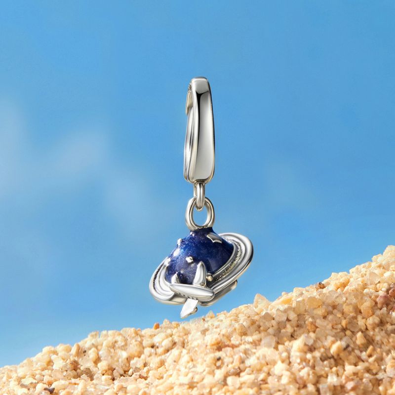 Ciondolo con ciondolo "Viaggio in tutto il mondo" in argento sterling, SCC3030_voghion.com