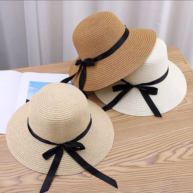 Strohhut für Damen, Sommer, koreanische Version, vielseitiger Sonnenhut, Sonnenschutz für Damen, dünner Urlaub am Meer, faltbarer Strand-Sonnenhut_voghion.com