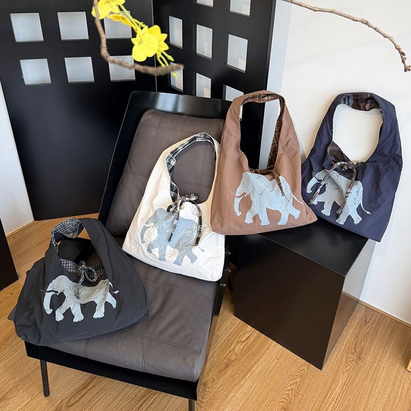 Satin-Weste im Retro-Stil, doppelseitig, mit Patchworkmuster, Wollkaromuster, modisch, mit einzelner Schultertasche, großes Fassungsvermögen_voghion.com