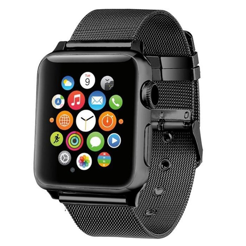 Strap for Apple Watch Band 42mm 38 40 44mm Stainless Steel Metal Bracelet Mesh Belt Watchband for Iwatch Serise 7 6 5 se 4 3 2 1_voghion.com