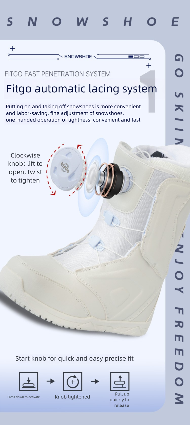 Lanke Schneeschuhe Outdoor-Skiausrüstung Herren und Damen Snowboardschuhe Wasserdicht Warm Flach Blumenmuster Skating_voghion.com