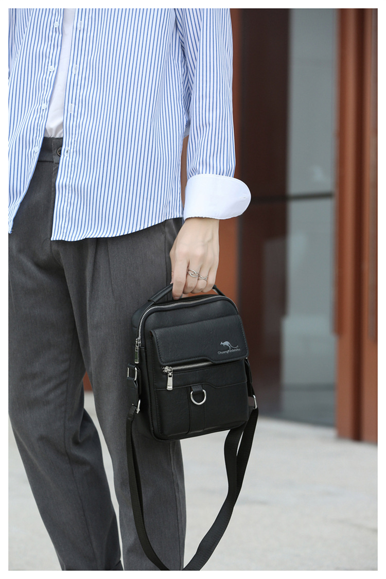 Crossbodytas voor herenschoudertas Retro verticaal draagbaar Zakelijk Herentas Informeel Dagelijks woon-werkverkeer Herentas Schoudertas_voghion.com