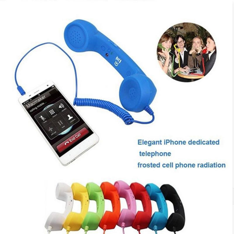 Mobile retro Phone Style Microphone Speaker Handle Headset Handset Universal Type_voghion.com