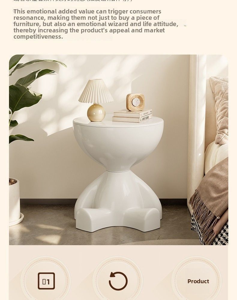 Comodino piccolo e stretto in plastica da pavimento in stile minimalista per camera da letto, per uso domestico_voghion.com