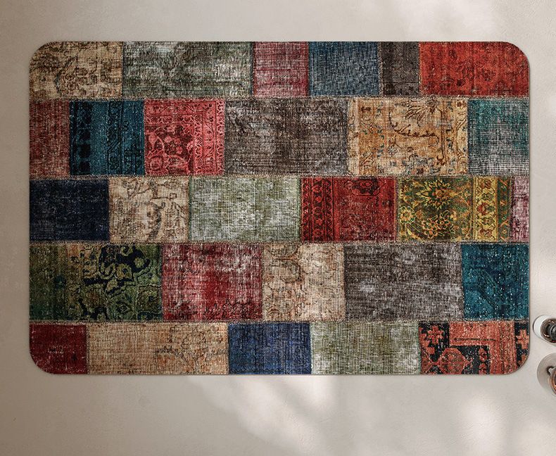 Tribal Diary Non-Slip Absorbent Foot Mat Entrance Bathroom Toilet Quick-Dry Carpet_voghion.com