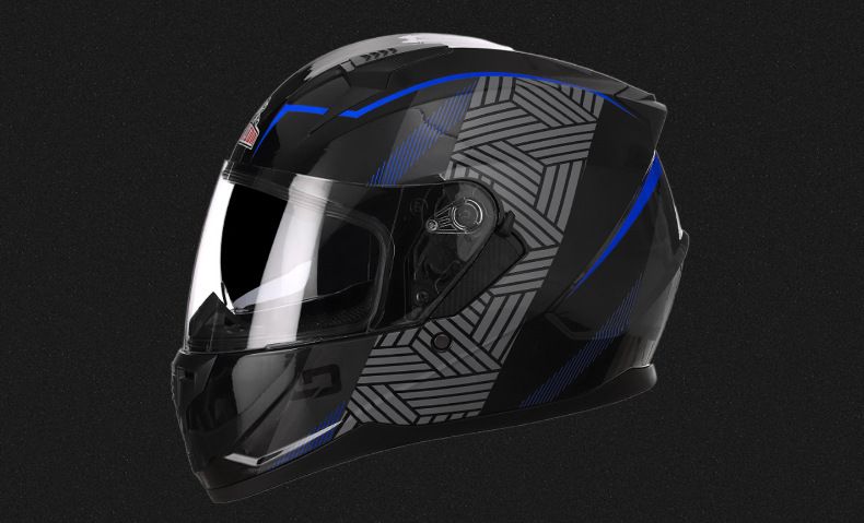 Casco da moto Casco da moto con doppia lente traspirante e copertura integrale per tutte le stagioni_voghion.com