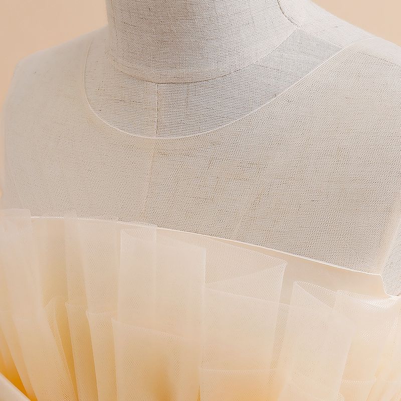 Kinderkleidung Klavierkleidrock Mittlerer und großer bodenlanger Kinderrock aus Netzstoff, flauschiges Blumenmädchenkleid, Prinzessinnenrock_voghion.com