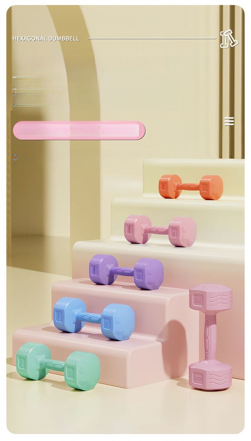 New Wom Fitness Home Exercise Eco-fridly Childr's Yoga Kettlebell Style Weight Loss Small Colorful Dumbbells For_voghion.com