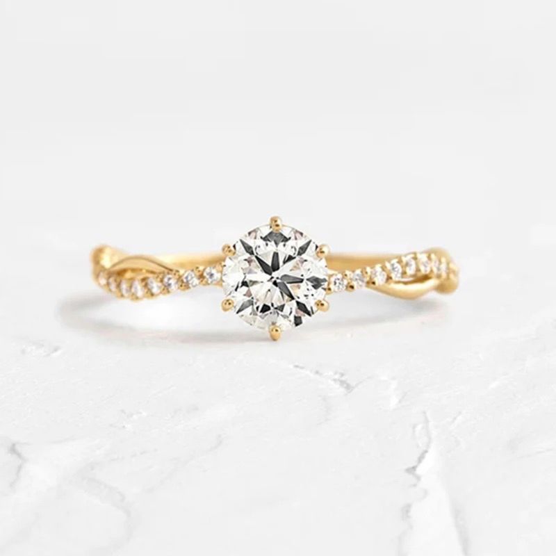 S925 Sterling Silber Ring für Damen, Leichte Luxusmode, Volldiamant eingelegter gewundener Wellenreihen-Diamantring_voghion.com