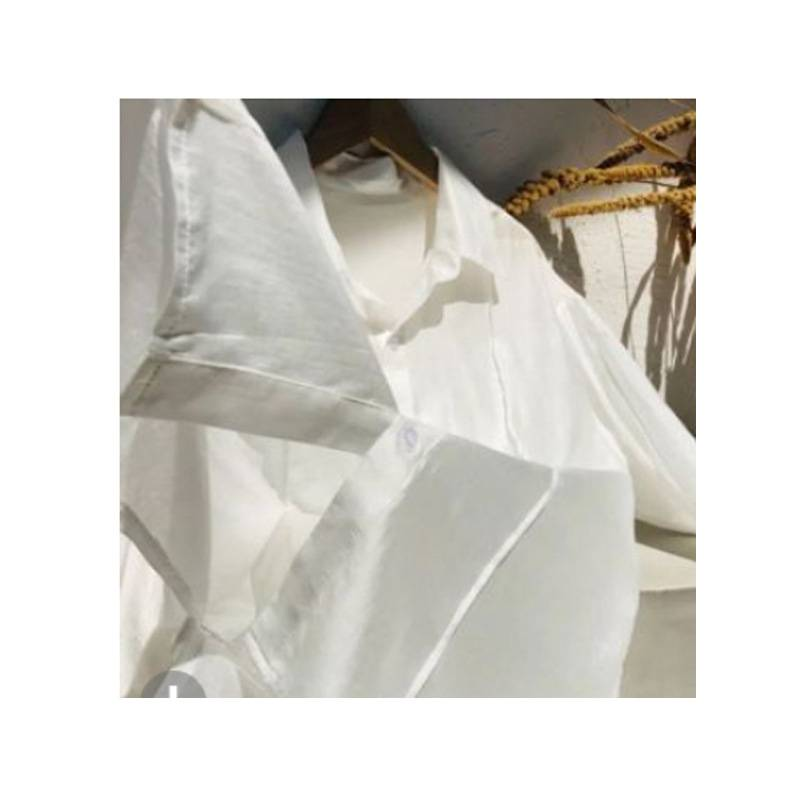 Abbigliamento da donna Contatore di texture in seta originale Camicia da donna in seta Abbigliamento esterno Camicia con protezione solare in misto Tencel_voghion.com