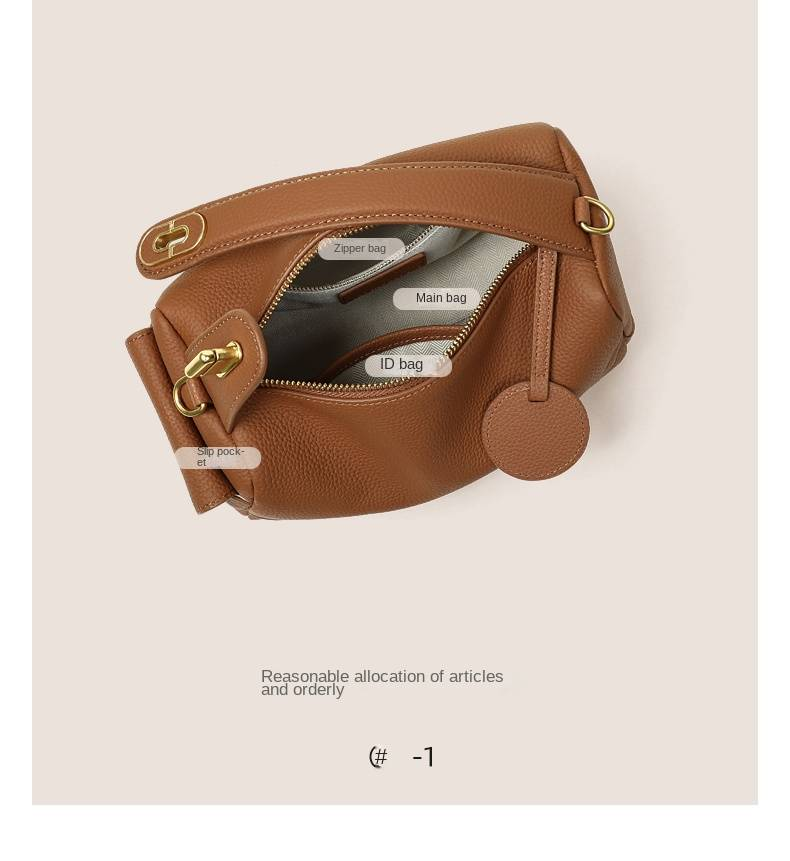 VINEY Bag Ladies 2025 Nuova borsa a tracolla da donna Borsa a tracolla Vera pelle Grande capacità Borsa a cuscino portatile per pendolari_voghion.com