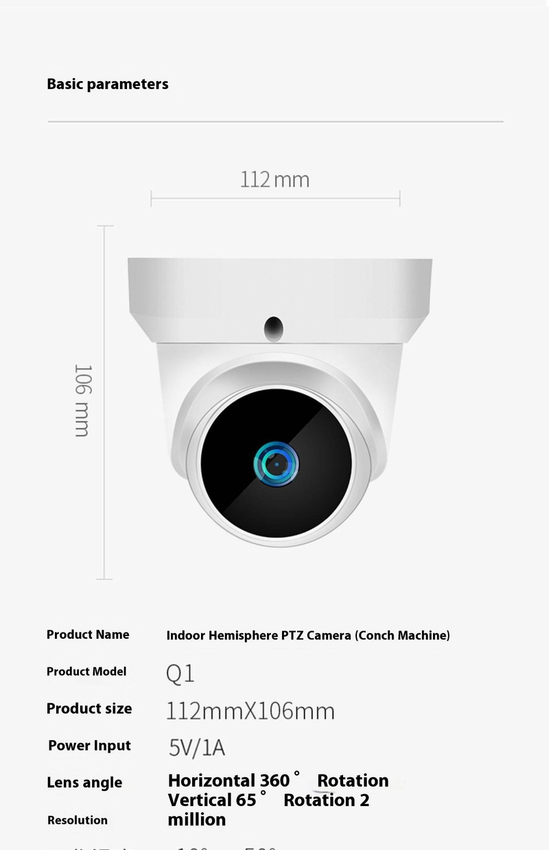 Indoor WiFi Security Camera - 1080P HD, Two-Way Audio, Smart Night Vision, Remote Monitoring_voghion.com