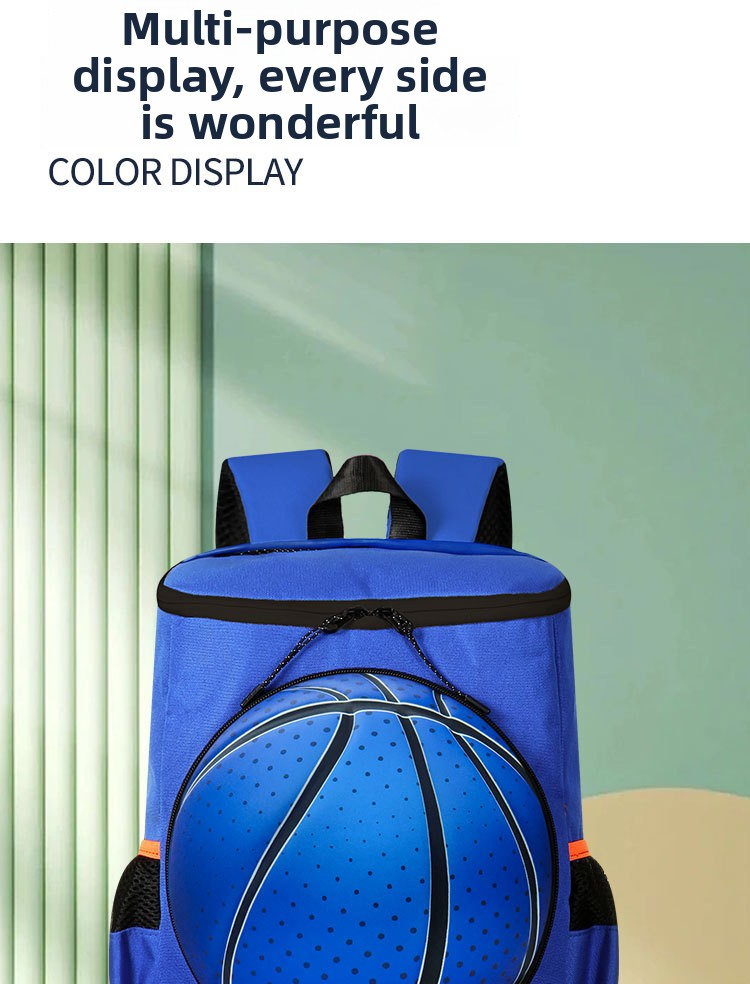 Kindersportrugzak voor basketbal en voetbal - Grote trainingstas met balcompartiment en meerdere zakken_voghion.com