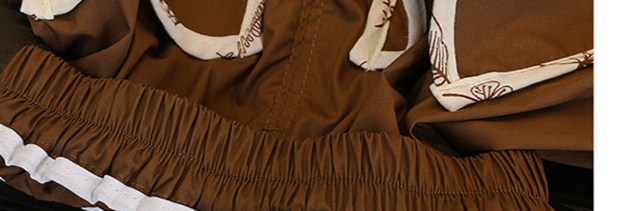 Completo estivo per bambini, 2 pezzi, camicia a maniche corte e pantaloni di media lunghezza, in morbido misto cotone, traspirante e leggero, stampa floreale, per bambini e bambine._voghion.com