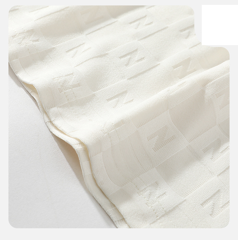 Roupas masculinas novas calças casuais japonesas soltas versão pública jacquard letra N shorts calças de basquete de seda gelo_voghion.com