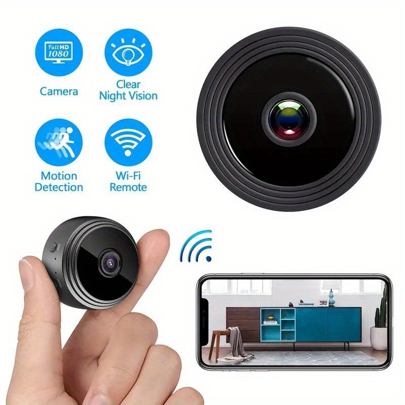 Mini WiFi Security Camera 1080P HD: Indoor Home Camera With Night Vision, Motion Detection Phone APP Remote View 2.4G Wireless For Pet/Baby Monitoring_voghion.com