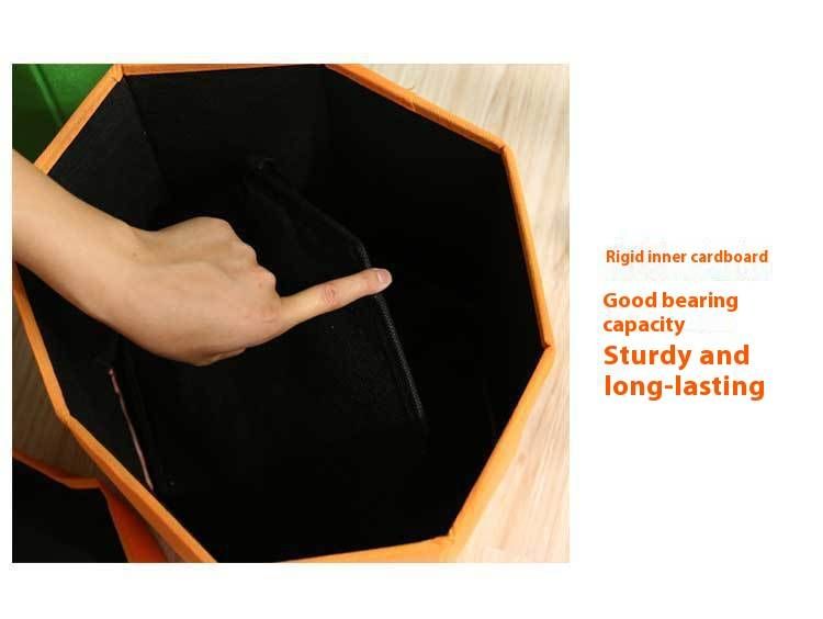 Foldable Fabric Storage Stool - Multi-Fruit & Tree Stump Design, 100kg Capacity, Space-Saving Kids Seat (29x30cm)_voghion.com