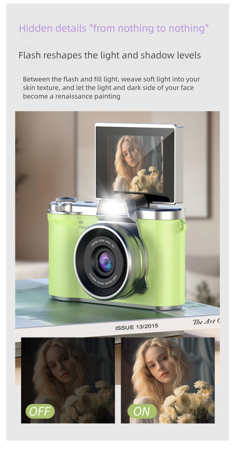Spiegellose CCD-Kamera mit hochauflösendem Flip-Screen für digitale Aufnahmen für Einsteiger_voghion.com