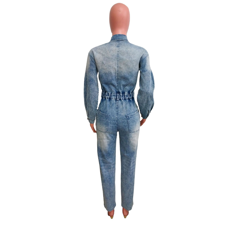 Dameskleding Ins Internet Celebrity Zelfde Stijl Sexy Mode Denim Jumpsuit_voghion.com