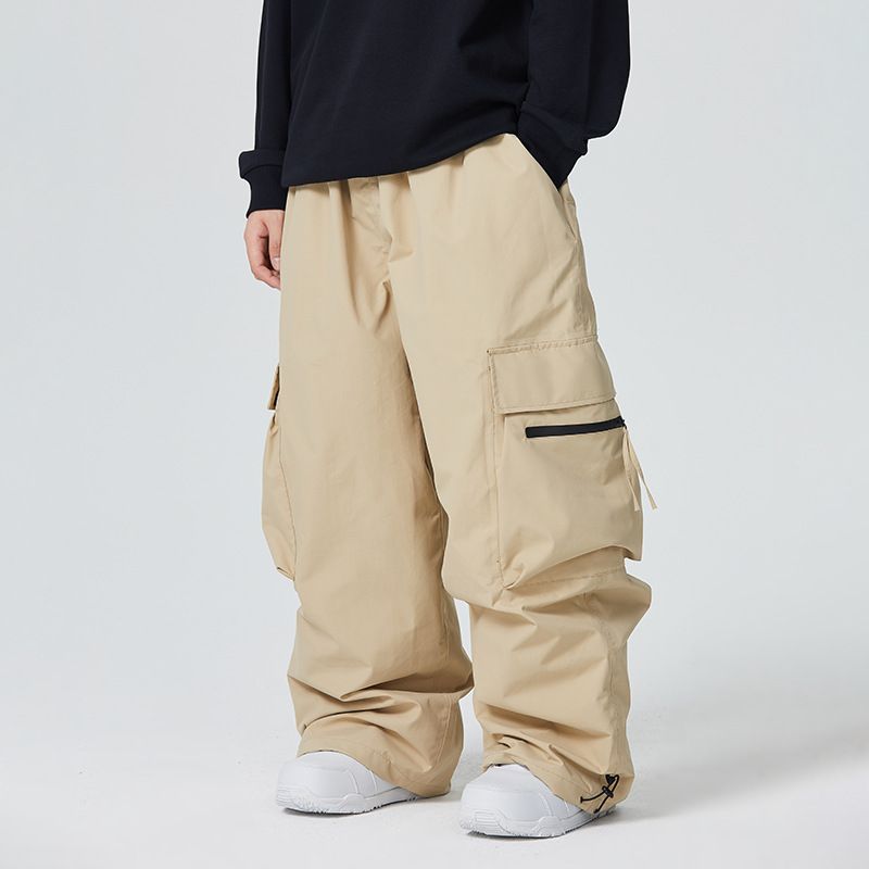 Vollständig gepresste Gummi-Skihose für Damen, wasserdichte Snowboard-Skihose, lockere und verschleißfeste professionelle Snowboard-Schneehose für Herren_voghion.com