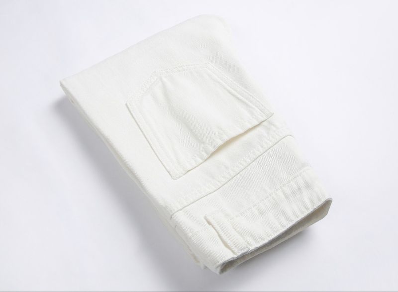 Weiße Stretch-Jeanshose mit geradem Schnitt für Jungen_voghion.com