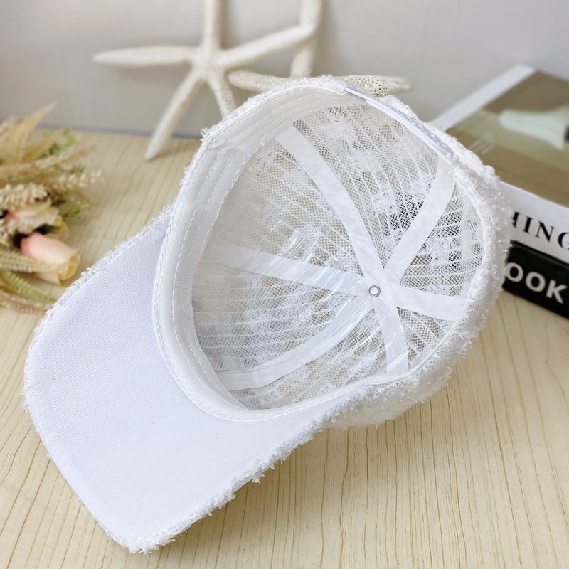 Cappello da baseball estivo in pizzo sottile da donna con fiori ricamati, traspirante, alla moda coreana, con protezione solare_voghion.com