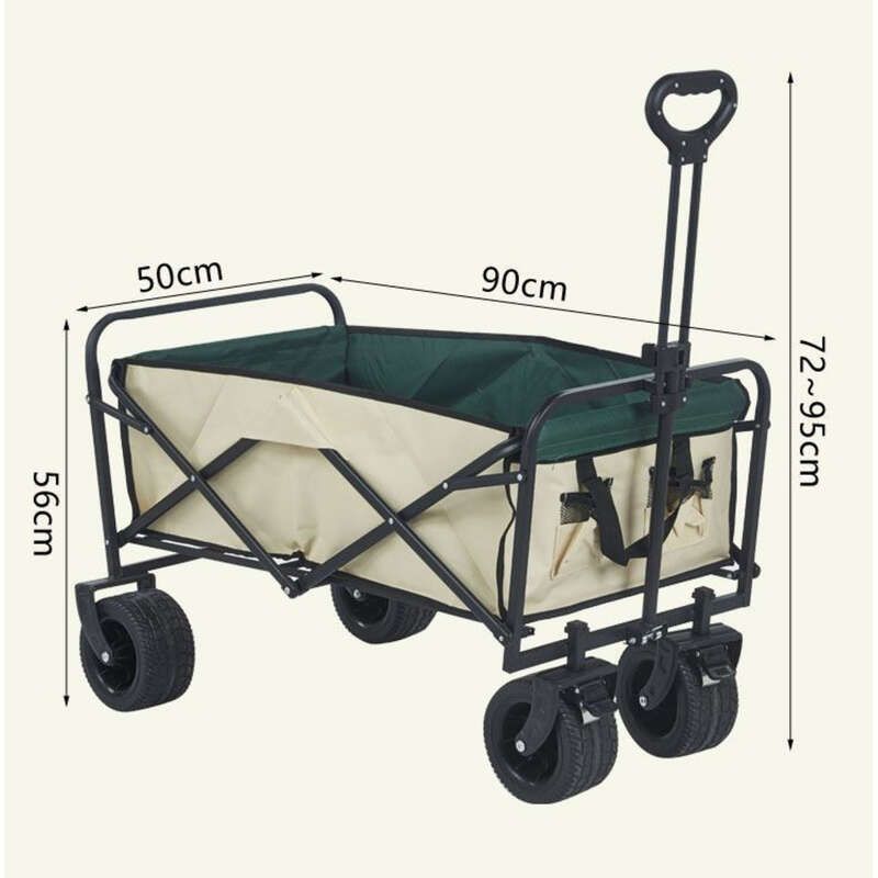 Campingzelt, verbesserter Outdoor-Campingwagen, verdickte große Räder_voghion.com