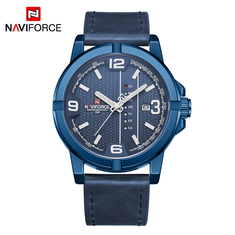 NAVIFORCE/Lingxiang 9177 Waterproof Quartz PU with Calendar Men's Business Watch_voghion.com