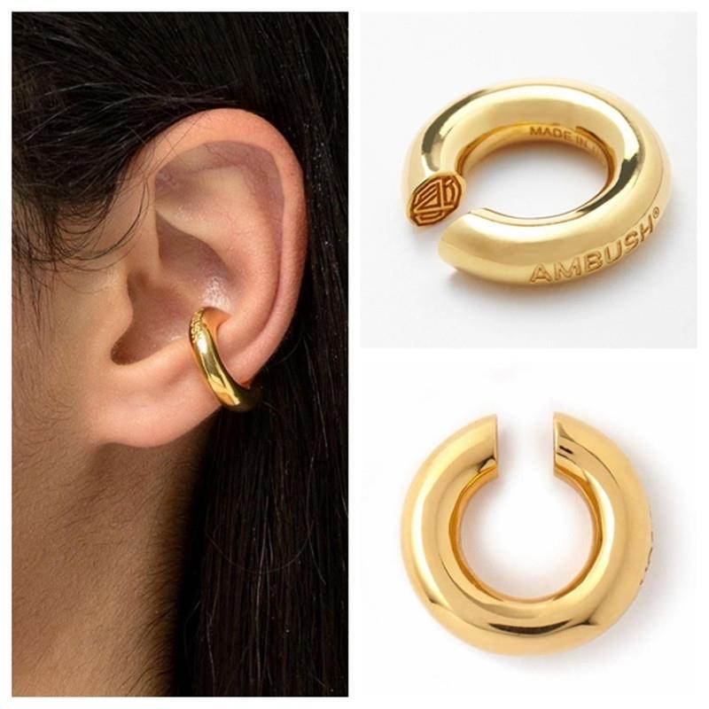 Designers nischade sterling silverring guld öronklämma kall vind enkel metall för män och kvinnor trendiga örhängen alla matchande örhängen_voghion.com